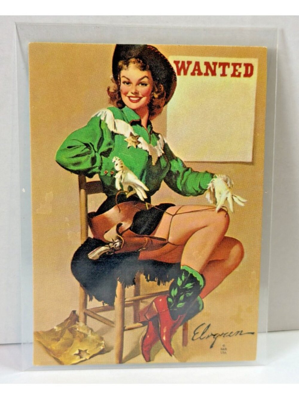 1993 Gil Elvgren Calendar Pinup Art Trading Card Single #11 Wanted Ephemera